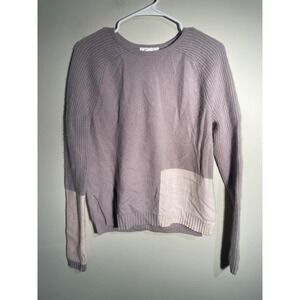 Duffy Purple Color Black Cashmere Crewneck Sweater Size Medium Quiet Luxury Cozy